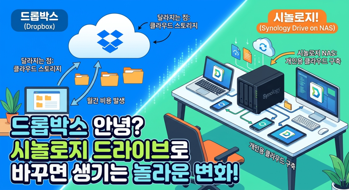 드롭박스 대체 — 시놀로지 NAS로 사내 파일 서버를 구축하면 뭐가 달라질까