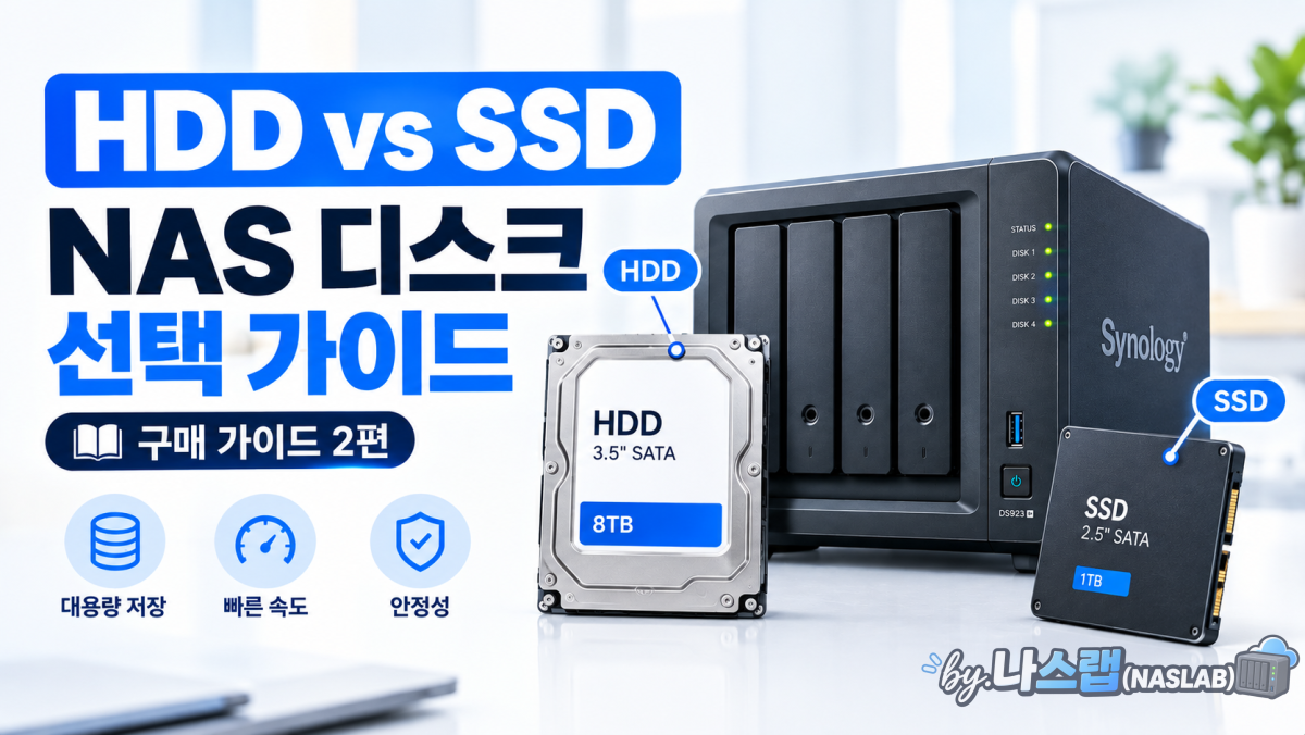 시놀로지 NAS에 HDD vs SSD — NAS 디스크 선택 가이드 (구매 가이드 2편)